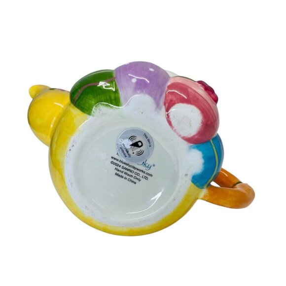 Blue Sky Clayworks Hello Kitty Easter Bunny Carrot Eggs Spring Teapot Garden - Picture 7 of 9